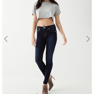 “Halle” True Religion midrise super skinny New with tags